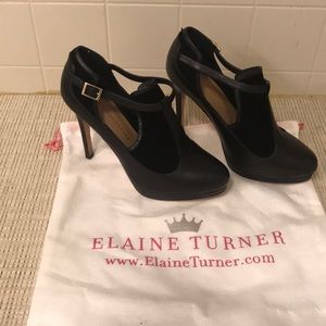 Elaine Turner black booties shoes size 7